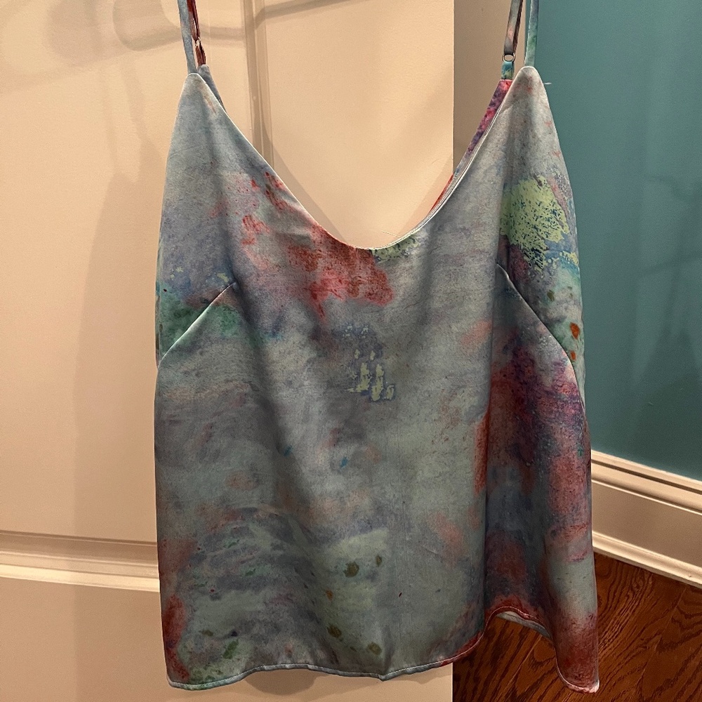 Free People Silk Tie-Dye Tank